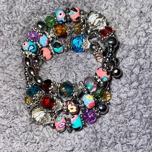 MultiColor and Patterned Beaded stack Bracelet